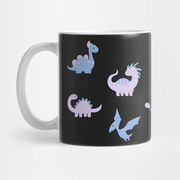 Cute Pastel Dinosaurs by myabstractmind